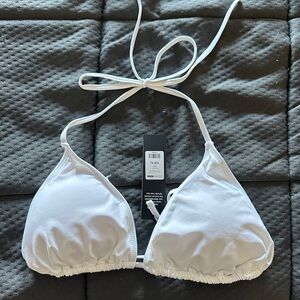 Fashion Nova White Triangle Bikini Top